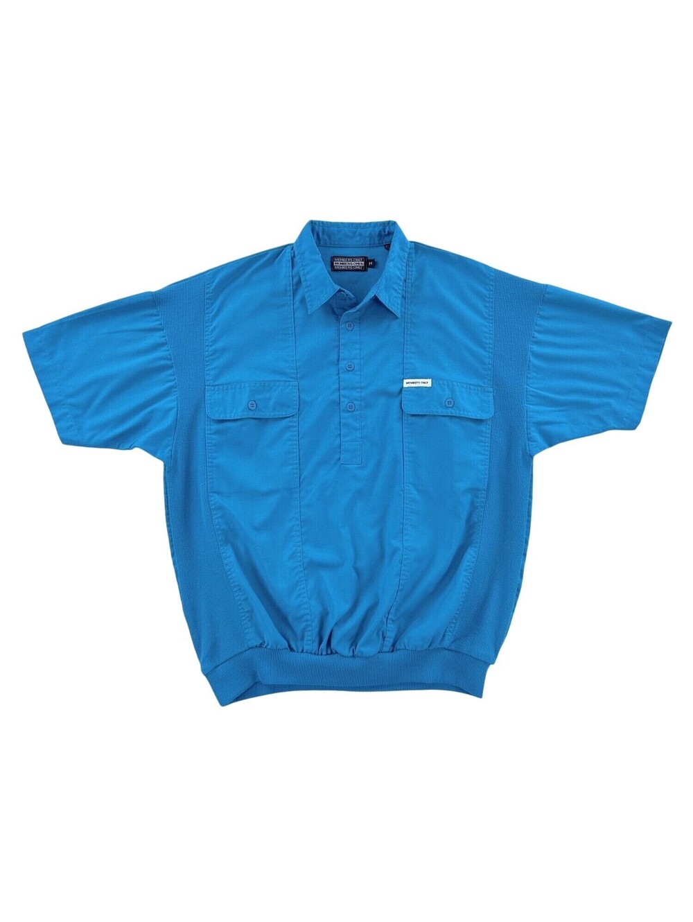 Vintage Members Only Turquoise Short Sleeve Shirt Medium